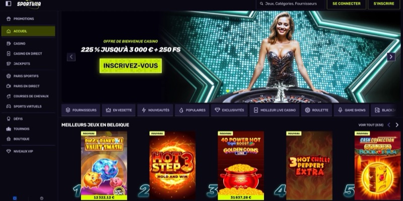 The Sportuna home page as it stood on 2026-10-29